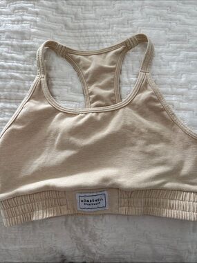 Bombshell Sportswear Nude/Beige Racerback Sports Bra